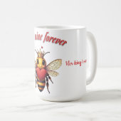 Mug Valentin drôle de jeu de mots abeille (Devant droit)