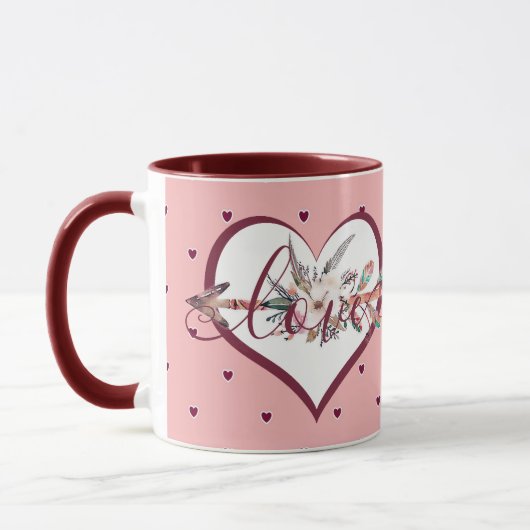 Mug Valentin flèche florale (Gauche)