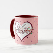 Mug Valentin flèche florale (Devant gauche)