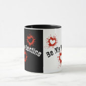 Mug Valentin Noir Et Blanc (Centre)