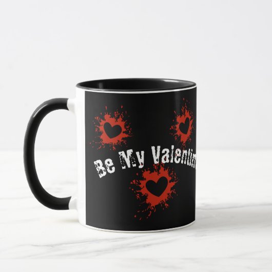 Mug Valentin Noir Et Blanc (Gauche)