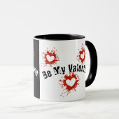 Mug Valentin Noir Et Blanc (Devant droit)