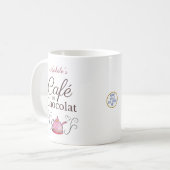 Mug Valentin personnalisé Paris Café Chocolat (Devant gauche)