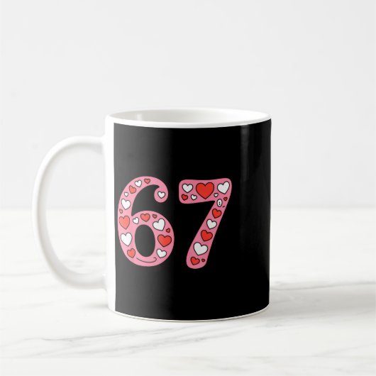 Mug Valentine 67 Meme Six Seven Cute Gen Alpha  (Gauche)