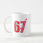 Mug Valentine 67 Six Seven Funny Saying Viral Meme  (Gauche)