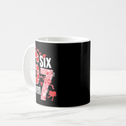 Mug Valentine 67 Six Seven Heart Coquette Bow Valentin (Devant gauche)