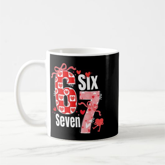 Mug Valentine 67 Six Seven Heart Coquette Bow Valentin (Gauche)