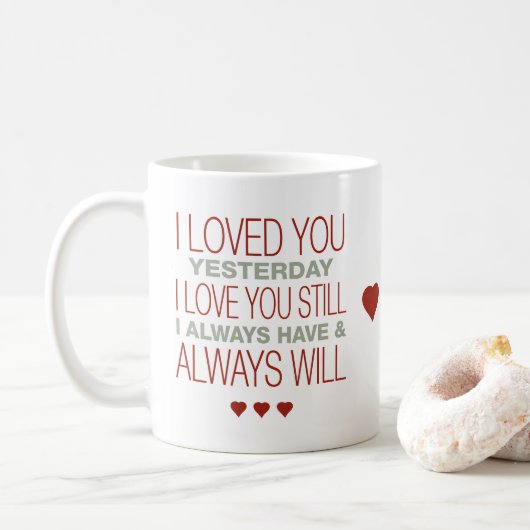 Mug Valentine avec dire (Avec donut)