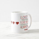 Mug Valentine avec dire (Devant droit)