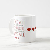 Mug Valentine avec dire (Devant gauche)