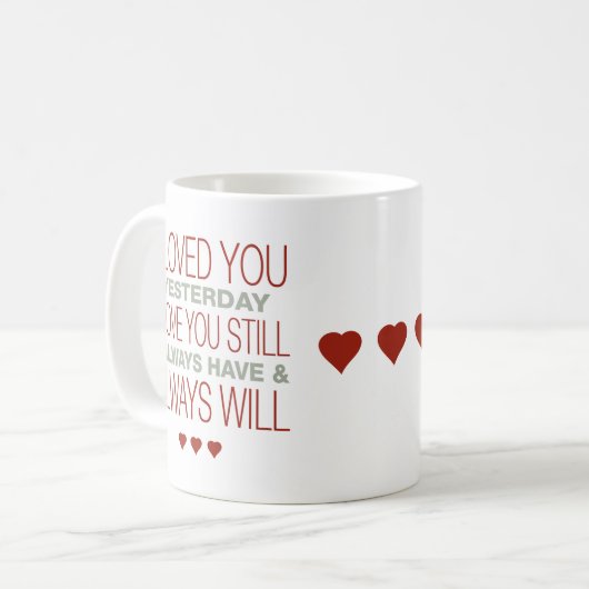 Mug Valentine avec dire (Devant gauche)