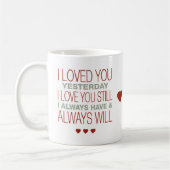 Mug Valentine avec dire (Gauche)