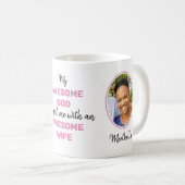 Mug Valentine AWESOME DIEU AWESOME WIFE Photo (Devant droit)