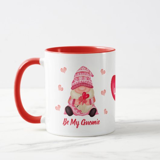 Mug Valentine Be My Gnomie Pink Gnome Coeurs de Partie (Gauche)