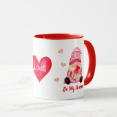 Mug Valentine Be My Gnomie Pink Gnome Coeurs de Partie (Devant droit)