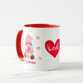 Mug Valentine Be My Gnomie Pink Gnome Coeurs de Partie (Devant gauche)
