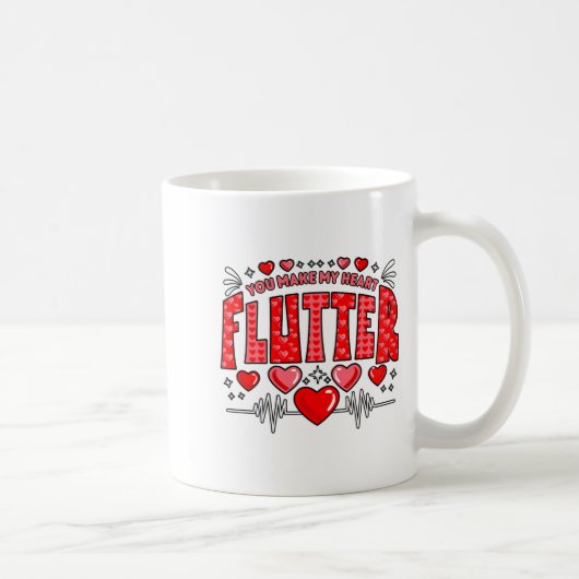 Mug Valentine Cardiac Nurse You Make My Heart Flutter  (Droite)