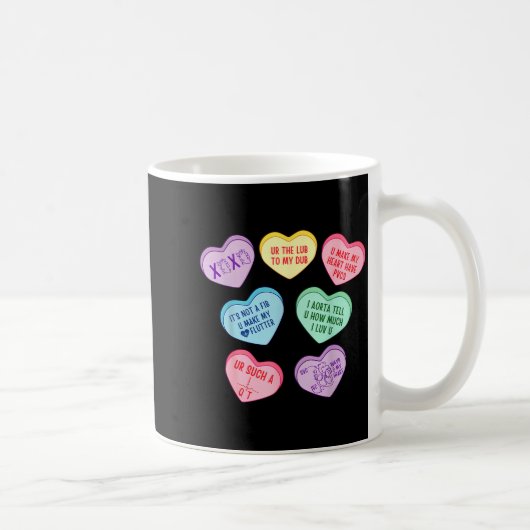 Mug Valentine Cardiologist Hearts Candy Ekg Tech Telem (Droite)