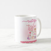 Mug Valentine Doughnut Vase Branches Remplies Coeurs (Devant droit)
