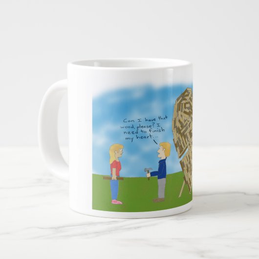 Mug Valentine en bois (Devant gauche)
