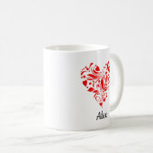 Mug Valentine Heart Love Customizable (Devant droit)
