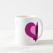 Mug Valentine Heart Pink and Black Be Mine (Devant droit)