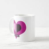 Mug Valentine Heart Pink and Black Be Mine (Devant gauche)