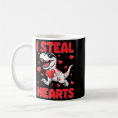 Mug Valentine I Steal Hearts Trex Dino Toddler Kids Ba (Gauche)