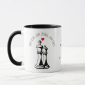 Mug Valentine KING QUEEN Aimer Jésus Épouse Échecs (Gauche)