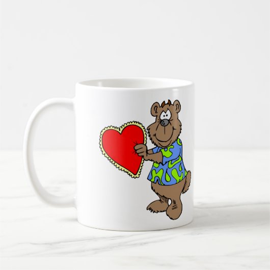 Mug Valentine Love Bear mignon Heureuse Sainte-Valenti (Gauche)