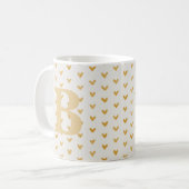 Mug Valentine Love Hearts Gold Monogramme (Devant gauche)