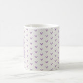 Mug Valentine Love Hearts Purple Monogramme (Centre)
