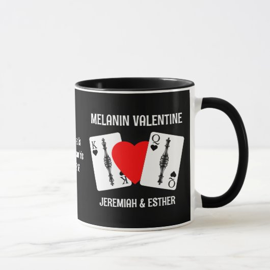 Mug Valentine MELANIN QUEEN KING CARTES DE JEU Couples (Droite)
