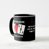 Mug Valentine MELANIN QUEEN KING CARTES DE JEU Couples (Devant gauche)