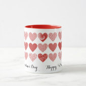 Mug Valentine mignonne amour doux coeur rouge motif (Centre)