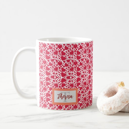 Mug Valentine Motif de coeur (Avec donut)