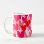 Mug Valentine Multi Hearts Motif Rose Meilleur Amour M (Gauche)
