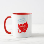 Mug Valentine Naughty Mais Nice Diable Angel Coeur (Gauche)
