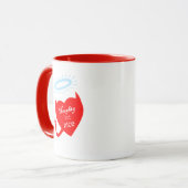 Mug Valentine Naughty Mais Nice Diable Angel Coeur (Devant gauche)