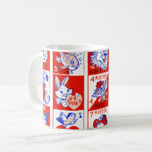 Mug Valentine Retro Love Hugs Motif (Devant gauche)