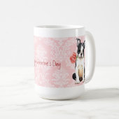 Mug Valentine Rose Boston Terrier (Devant droit)