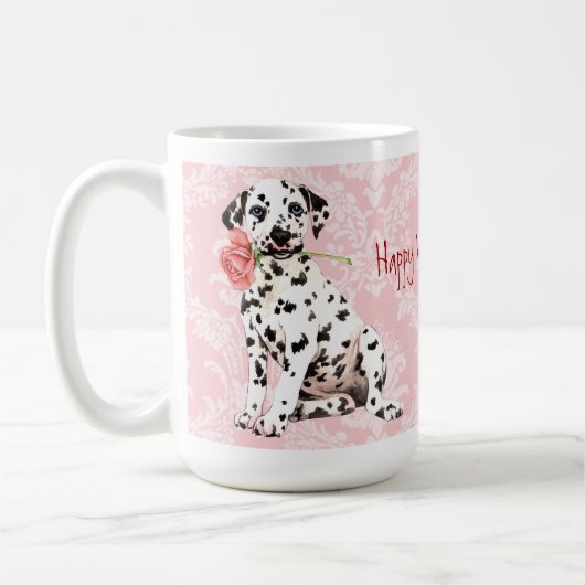 Mug Valentine Rose Dalmatien (Gauche)