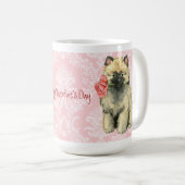 Mug Valentine Rose Keeshond (Devant droit)