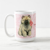Mug Valentine Rose Keeshond (Gauche)
