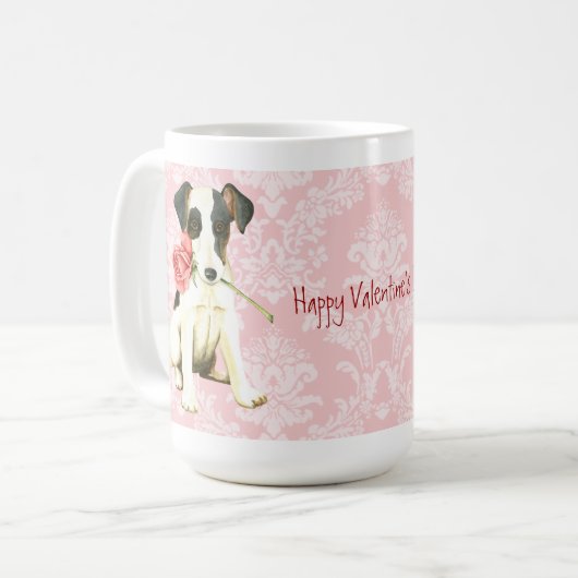 Mug Valentine Rose Smooth Fox Terrier (Devant gauche)
