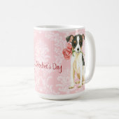 Mug Valentine Rose Toy Fox Terrier (Devant droit)