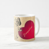 Mug Valentine Roses & Coeur (Devant droit)