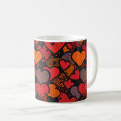 Mug Valentine’s Day Heart Pattern – Retro Pop Art (Devant droit)