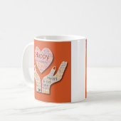 Mug Valentine’s Day Heart Word Art  (Devant gauche)