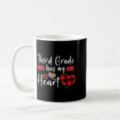 Mug Valentine’s Day Third Grade Has My Heart Plaid Tea (Gauche)
